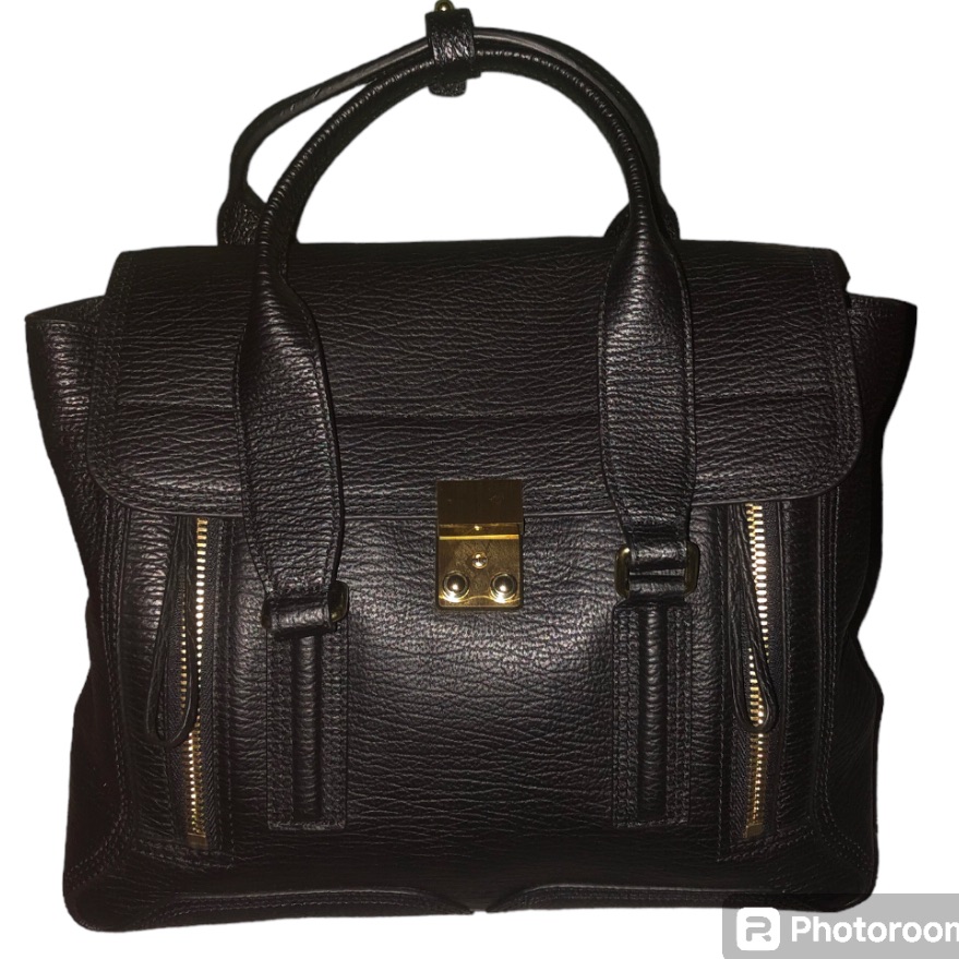 3.1 Phillip Lim Pashli Medium Shr Bag Philip Lim Medium Black Pebbled Leather